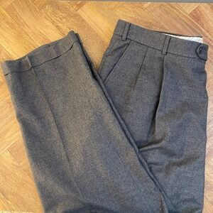 Ballin Comfort Eze Wool Cashmere Mens 40x33 Pleated Dress Pants Gray Flannel